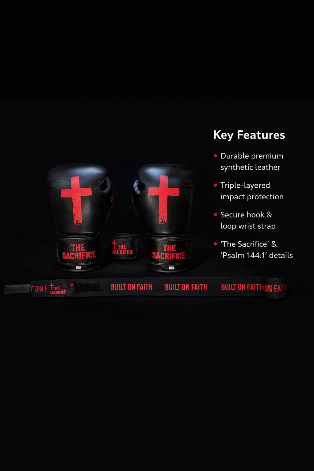 The Sacrifice – Psalm 144:1 Gloves and wraps