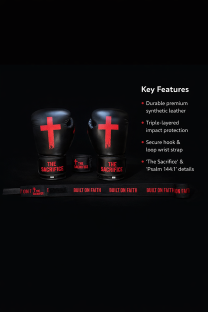 The Sacrifice – Psalm 144:1 Gloves and wraps